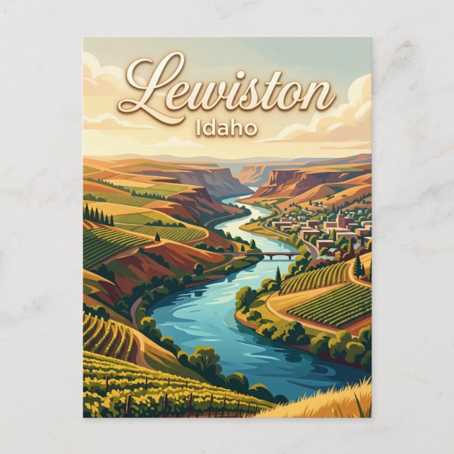 Lewiston Idaho Postcard (Front)