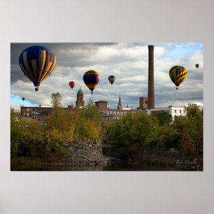 Lewiston Maine Hot Air Balloons Poster