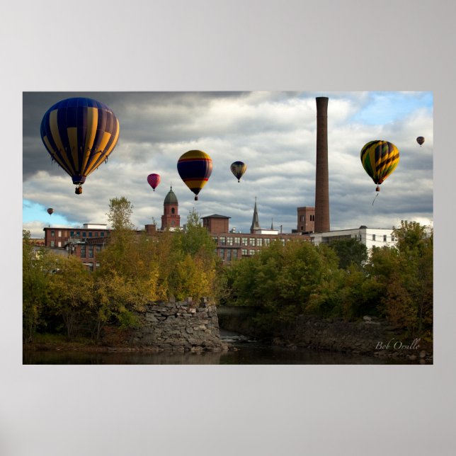 Lewiston Maine Hot Air Balloons Poster (Front)