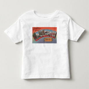 Lewiston, Maine - Large Letter Scenes Toddler T-Shirt