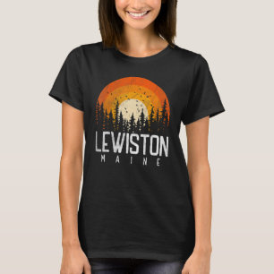 Lewiston Maine ME   Retro Style Vintage 70s 80s 90 T-Shirt
