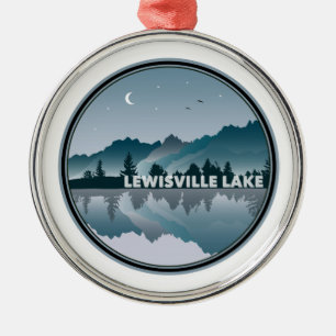 Lewisville Lake Texas Reflection Metal Ornament