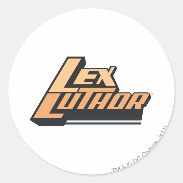 Lex Luther - Two Lines Classic Round Sticker (Front)