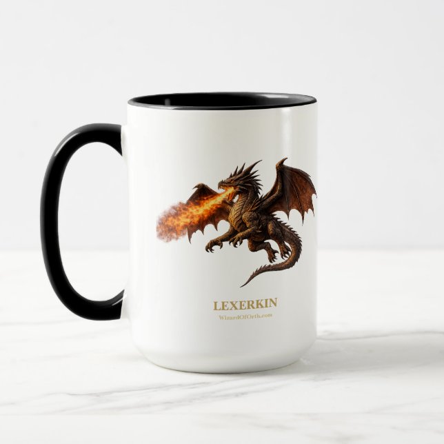 LEXERKIN the Dragon Coffee Mug (Left)