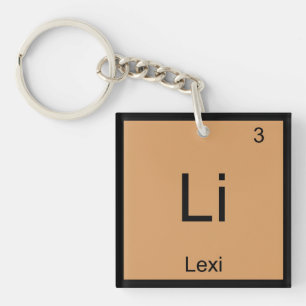 Lexi Name Chemistry Element Periodic Table Key Ring