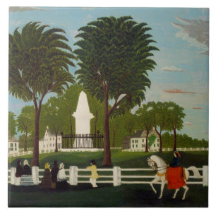 Lexington Battle Monument, c.1830 Ceramic Tile