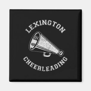 Lexington Cheer Distressed Retro 90's Cheerleader Magnet