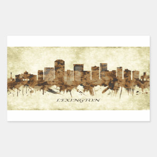 Lexington Kentucky Cityscape Rectangular Sticker