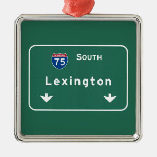 Lexington Kentucky ky Interstate Highway Freeway : Metal Tree Decoration