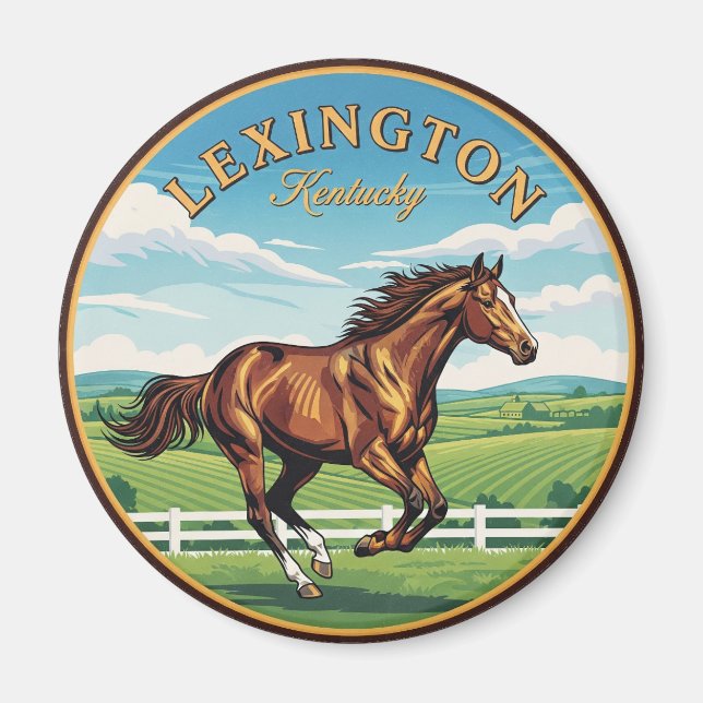 Lexington Kentucky Postcard Magnet (Front)