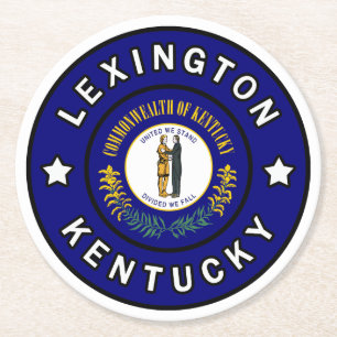 Lexington Kentucky Round Paper Coaster