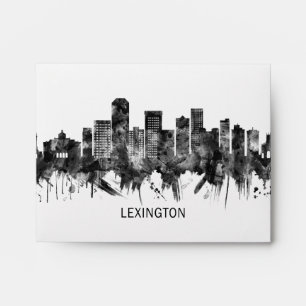 Lexington Kentucky Skyline BW Envelope