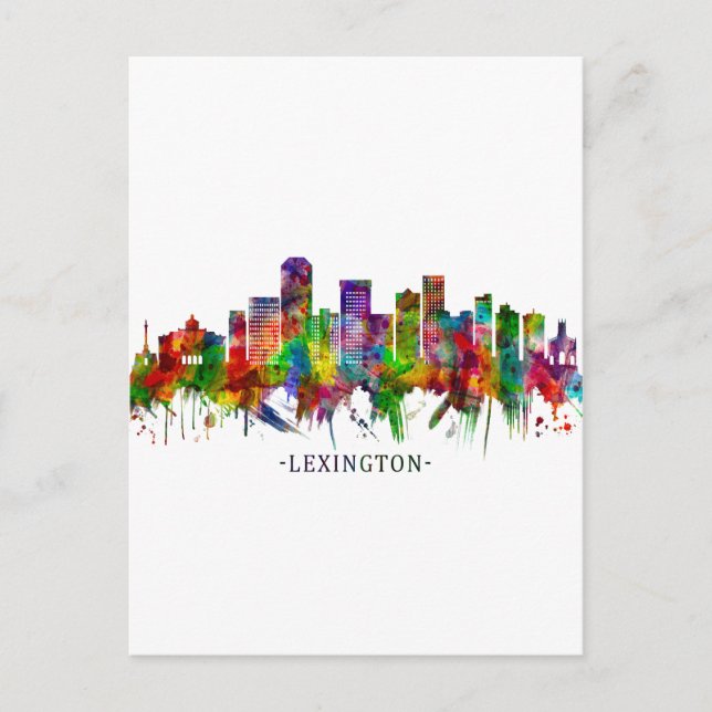 Lexington Kentucky Skyline Invitation Postcard (Front)