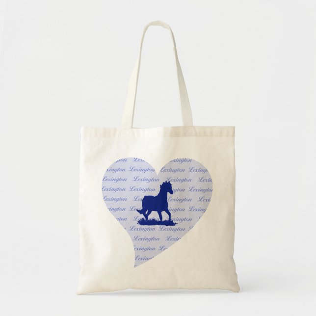 Lexington KY Horse Tote Bag (Front)