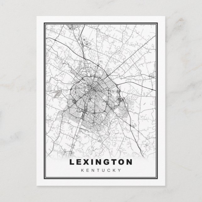 Lexington Map Postcard (Front)