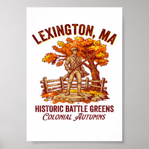 Lexington Massachusetts Historic Battle Greens Orc Poster