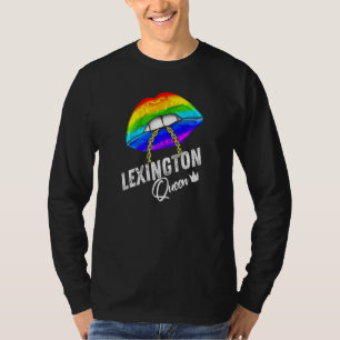 Lexington Queen Lgbtq Gay Pride Flag Lips Rainbow T-Shirt