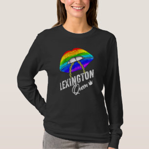 Lexington Queen Lgbtq Gay Pride Flag Lips Rainbow T-Shirt