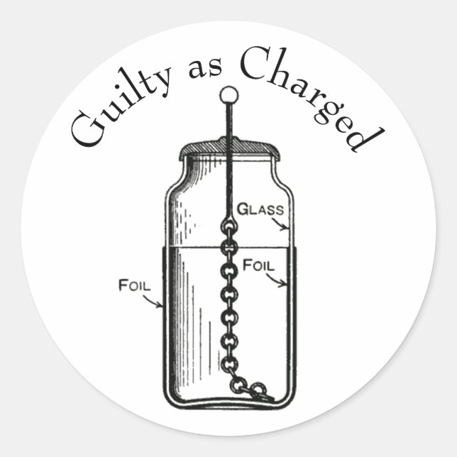 Leyden Jar Guilty as Charged Classic Round Sticker (Front)