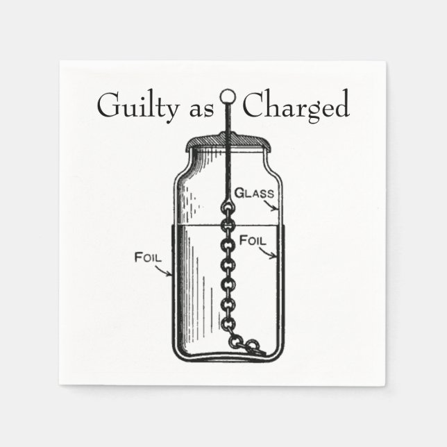 Leyden Jar Guilty as Charged Napkin (Front)