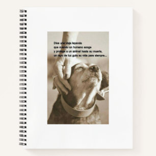 Leyenda sobre adoptar animales notebook