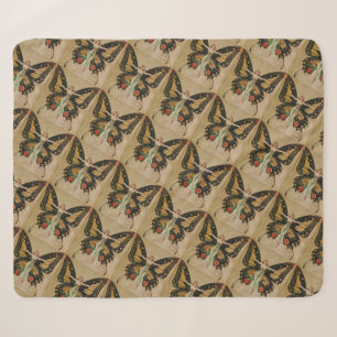 Leyendecker Butterfly Girl Vintage Art Deco Sherpa Blanket