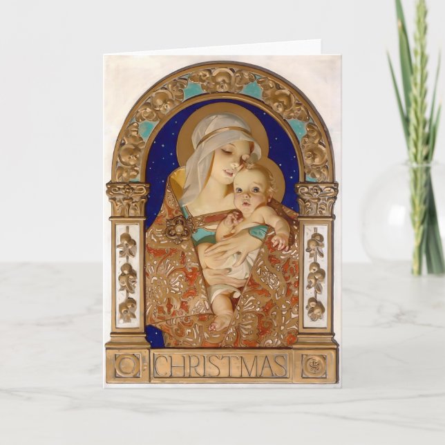 Leyendecker Christmas Madonna Invitation (Front)