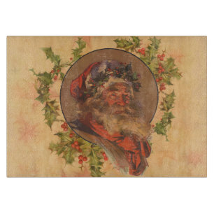 Leyendecker Father Christmas Antique Victorian Cutting Board