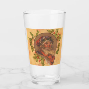 Leyendecker Father Christmas Antique Victorian Glass