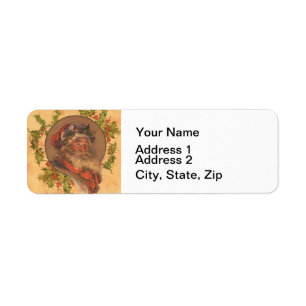 Leyendecker Father Christmas Antique Victorian Return Address Label