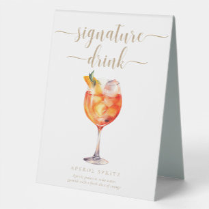 Leyton Gold Modern Minimal Signature Drink Sign