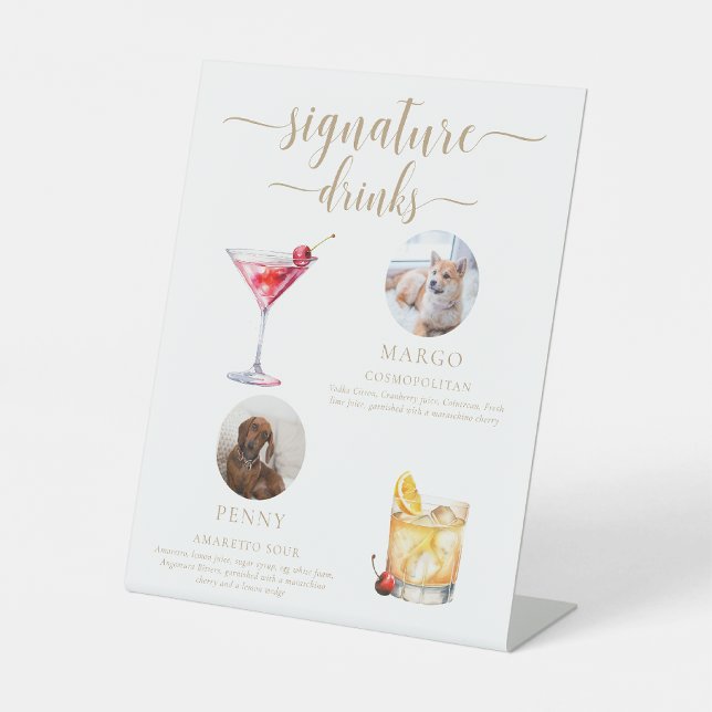 Leyton Gold Pet Photo Signature Drinks Sign (Creator Uploaded)