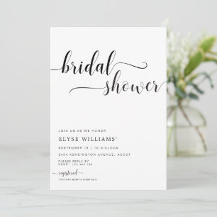 Leyton Modern Minimal Bridal Shower Invitation