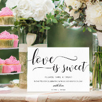 Leyton Modern Minimal Love Is Sweet Favor Sign
