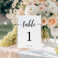 Leyton Modern Minimalist Wedding Table Number