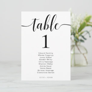 Leyton Modern Minimalist Wedding Table Number