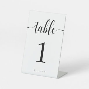 Leyton Modern Minimalist Wedding Table Number Pedestal Sign