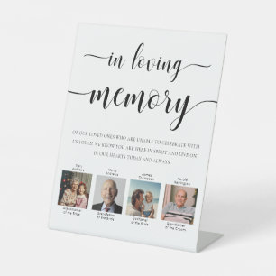 Leyton Photo In Loving Memory Wedding Pedestal Sign