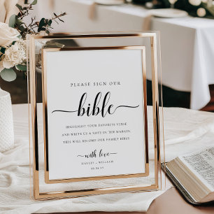 Leyton Sign Our Bible Wedding Guest Book