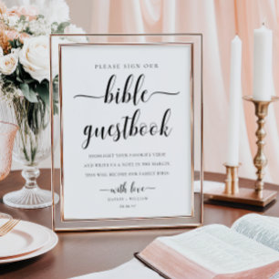 Leyton Sign Our Bible Wedding Guestbook