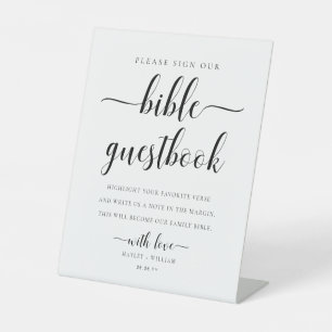 Leyton Sign Our Bible Wedding Guestbook
