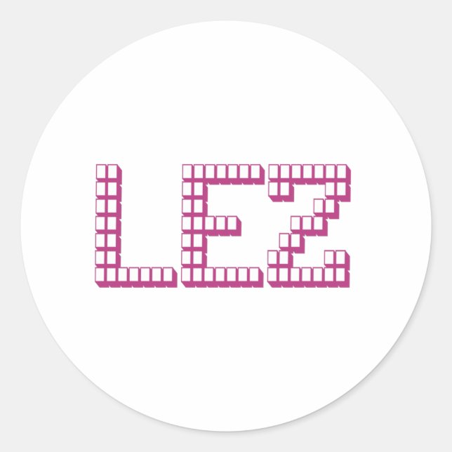 LEZ CLASSIC ROUND STICKER (Front)