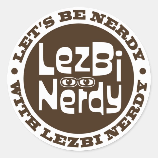 Lezbi Nerdy Sticker (Front)