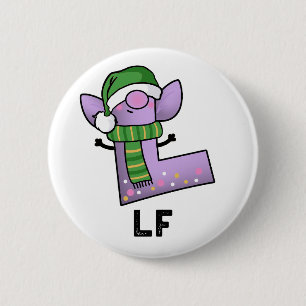 Lf Funny Letter L Pun  6 Cm Round Badge