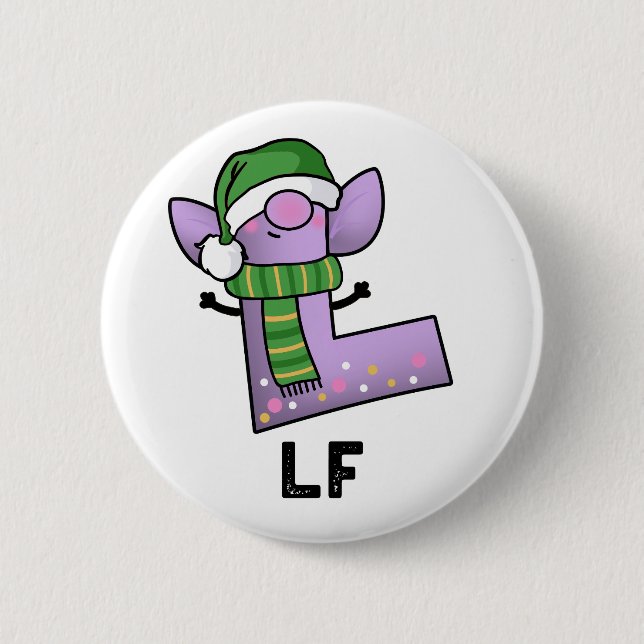Lf Funny Letter L Pun  6 Cm Round Badge (Front)