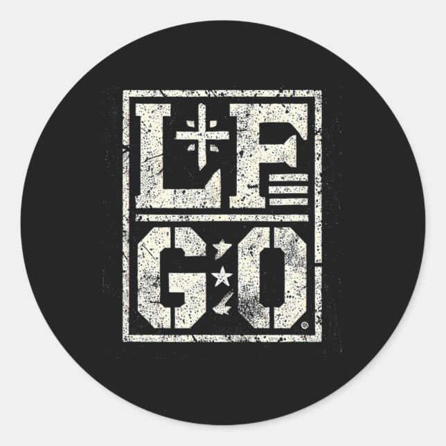 Lf Go Funny Motivational  Classic Round Sticker (Front)