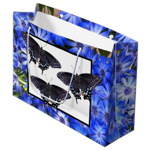 Lg Gift Bag 3 Black Swallowtails