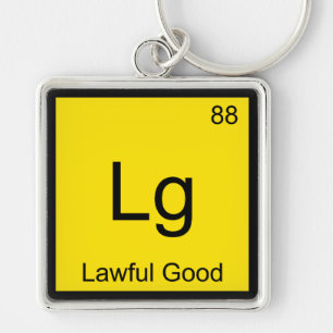 Lg - Lawful Good Chemistry Element Symbol Funny T Key Ring