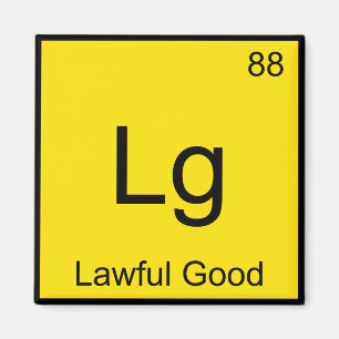 Lg - Lawful Good Chemistry Element Symbol Funny T Magnet