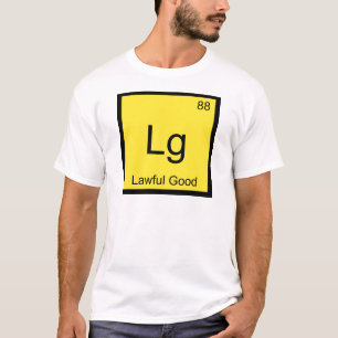 Lg - Lawful Good Chemistry Element Symbol Funny T T-Shirt